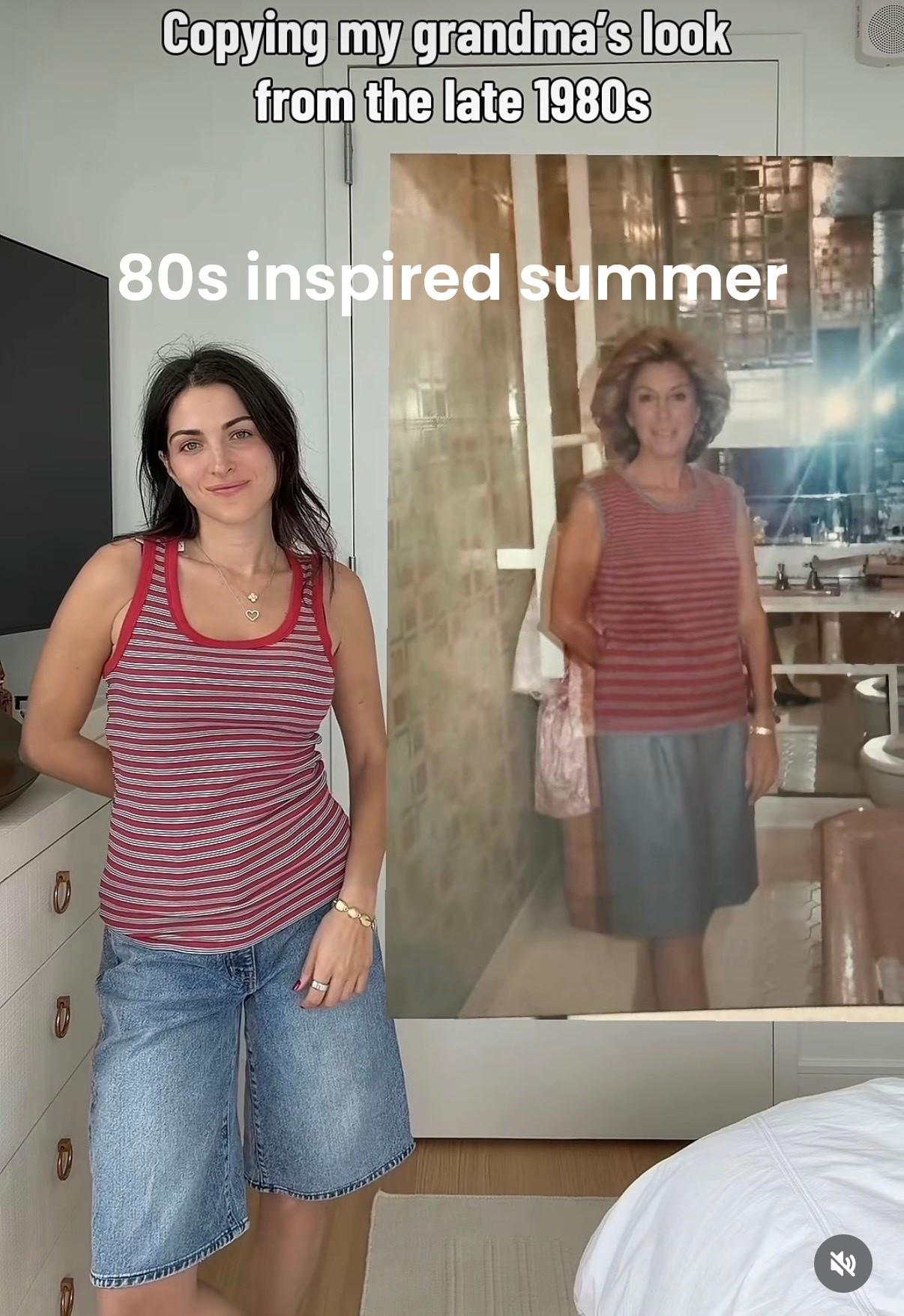 Recreated my grandmas vintage 80s look. Loving this stripe trend this summer

#LTKootd #LTKSeasonal
