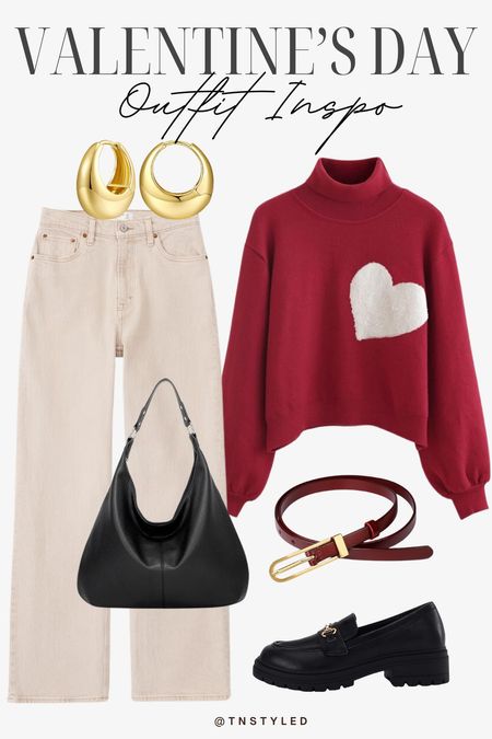 Valentine's Day outfit inspo from @amazon & pants from @abercrombie // casual look, casual style // heart sweater, red sweater, heart top, cozy top, valentines wear, valentines fashion

#LTKSeasonal #LTKstyletip
