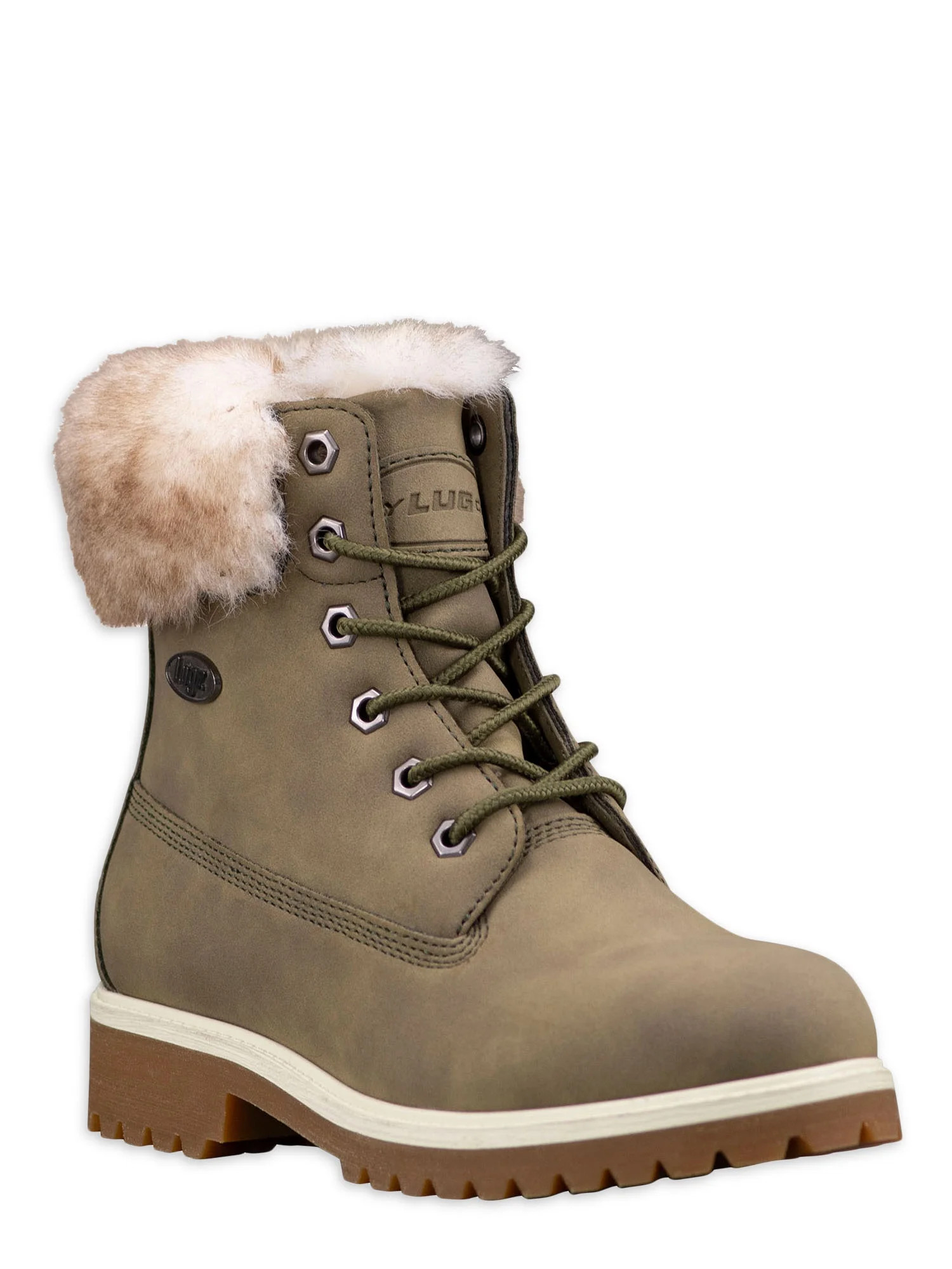 Lugz Women's Hudson Lace-up Fur-trim Boot - Walmart.com | Walmart (US)