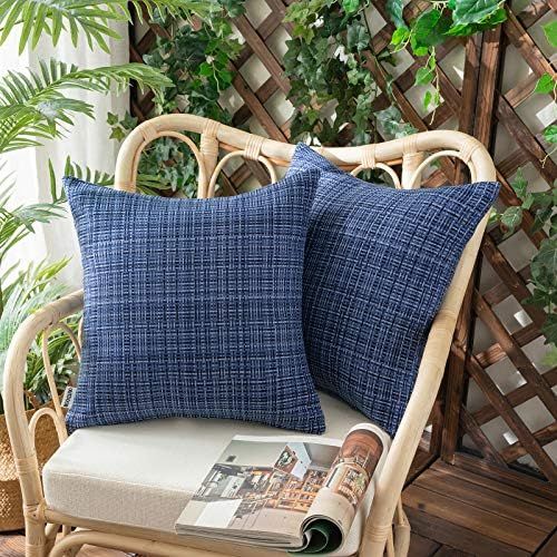 Woaboy Outdoor Waterproof Throw Pillow Covers Decorative Water Resistant Pillowcases Farmhouse Li... | Amazon (US)