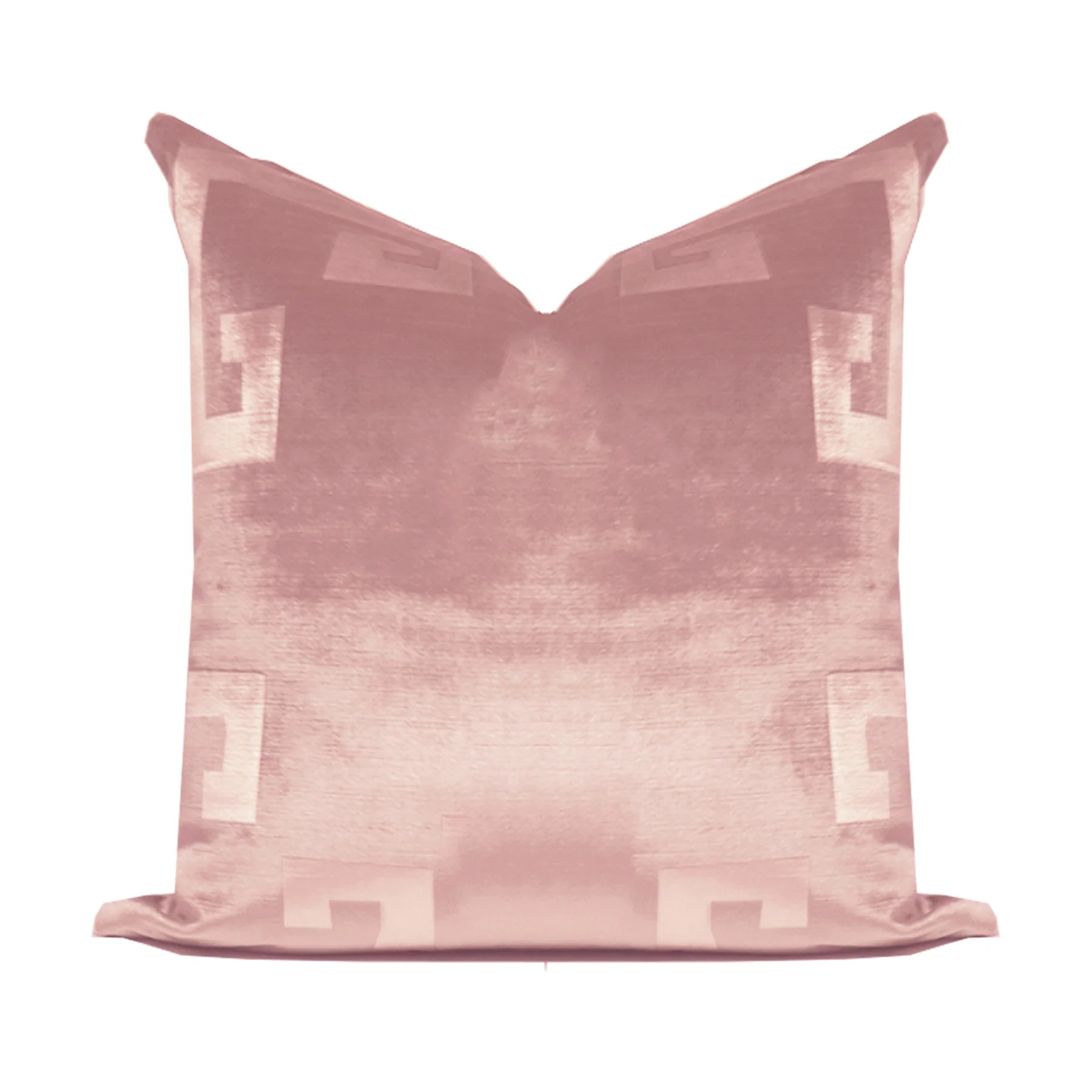 Cherry Blossom Velvet Greek Key Pillow | Lo Home by Lauren Haskell Designs