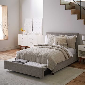 Contemporary Upholstered Storage Bed | West Elm (US)