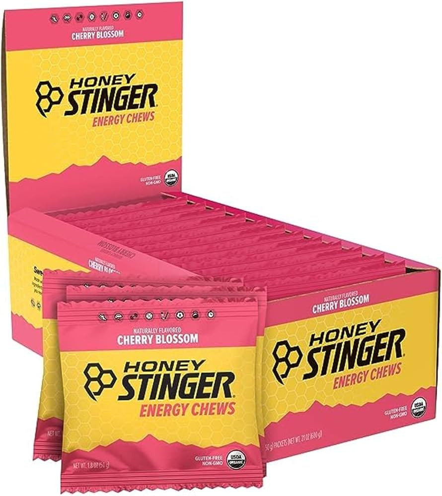 Honey Stinger Organic Cherry Blossom Energy Chew | Gluten Free & Caffeine Free | for Exercise, Ru... | Amazon (US)