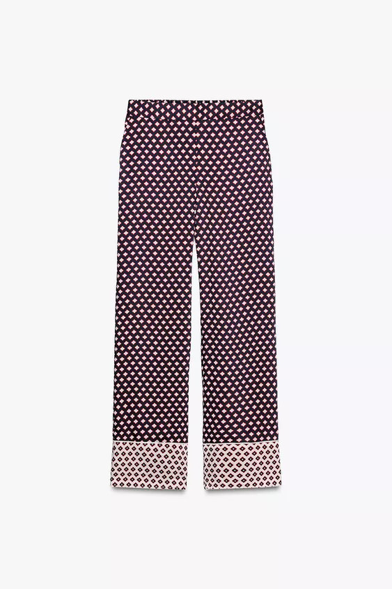 High-waist trousers with an elastic waistband at the back. Front pockets. Wide-leg design. | Zara UK