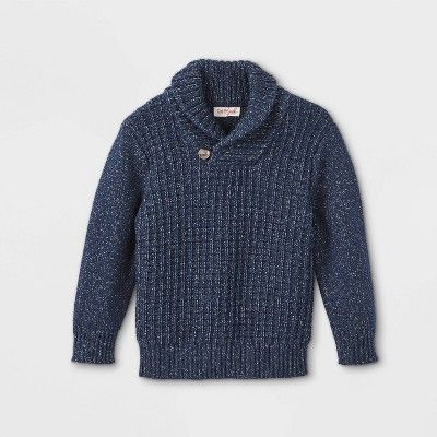 Toddler Boys' Shawl Collar Pullover Sweater - Cat & Jack™ Navy | Target