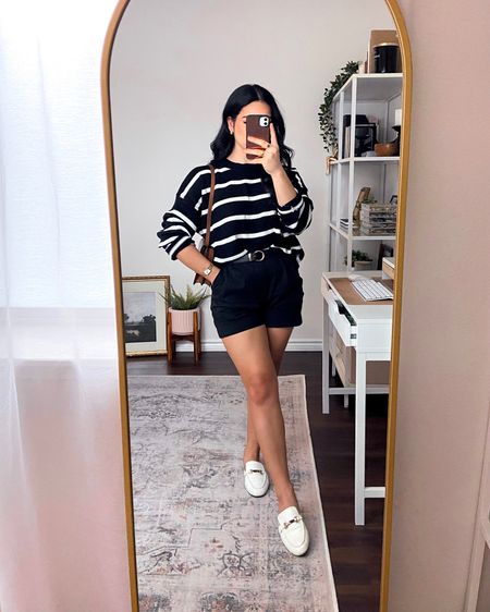 Get 15% off SHEIN with code Q3YGJESS 

🏷️ transitional summer outfit, early fall outfit, late summer outfit, striped sweater, fall sweater, trouser shorts, slide on loafers, fall shoes, casual style, minimalist style, classic style, neutral style 



#LTKshoecrush #LTKsalealert #LTKstyletip