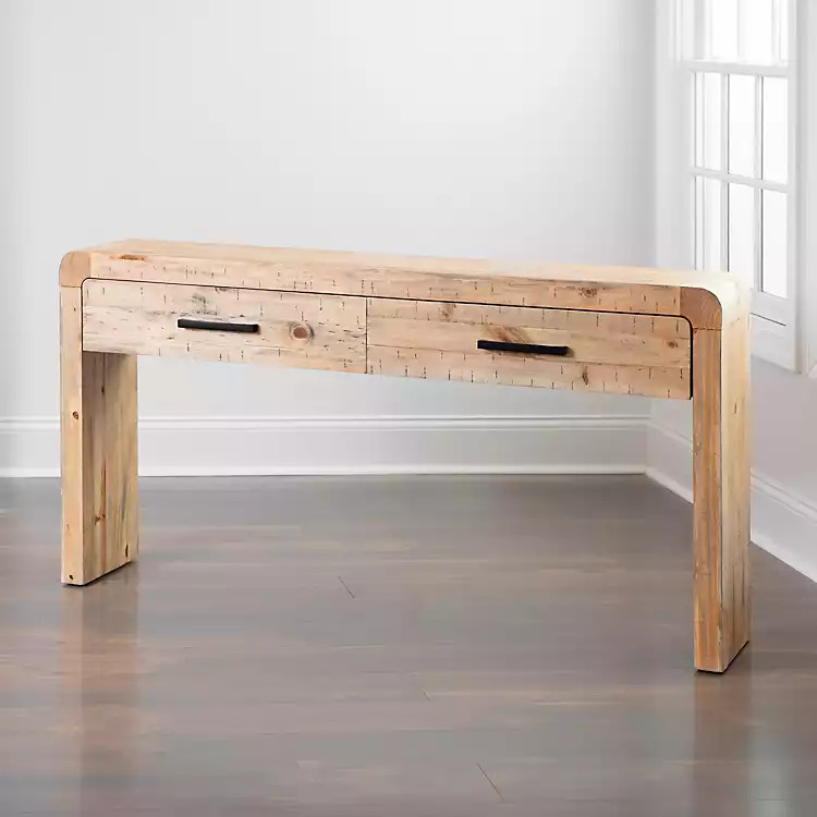 Natural Curved Edge Console Table | Kirkland's Home