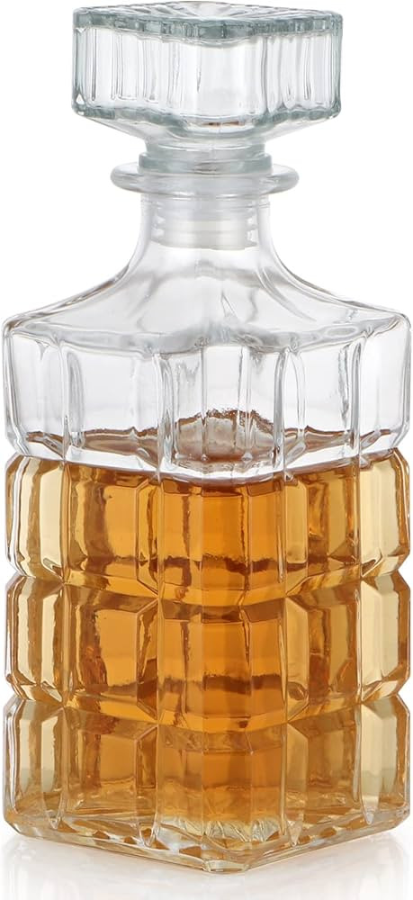 MDLUU Glass Decanter with Airtight Stopper, 1000ML/33.8OZ Liquor Decanter Bottle for Wine, Whiske... | Amazon (US)