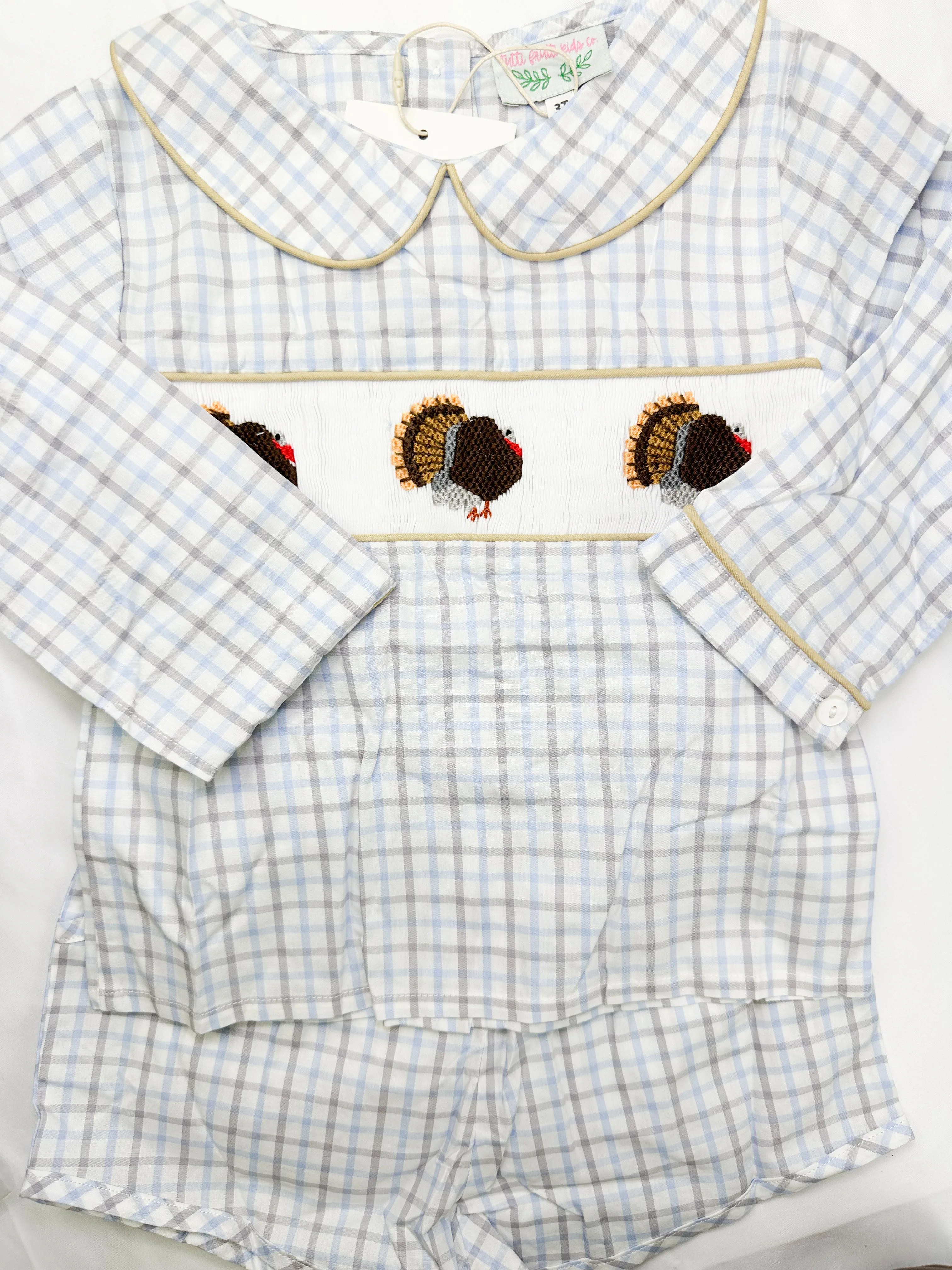 Fall Turkey Shorts Set | Tutti Frutti Kids Co