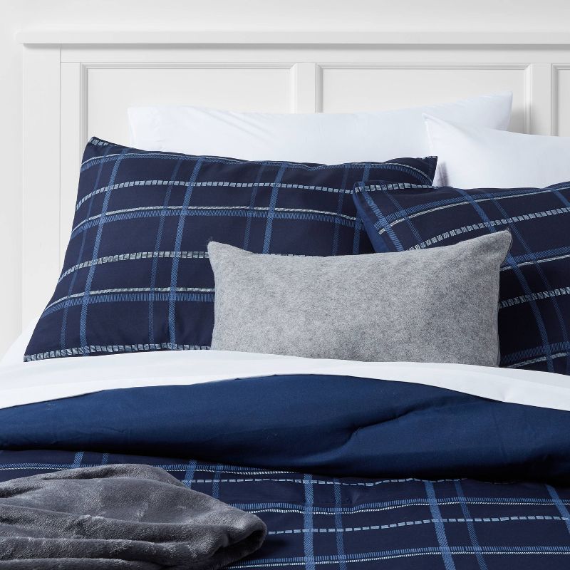 Grid Print Reversible Decorative Comforter Set with Throw - Room Essentials™ | Target