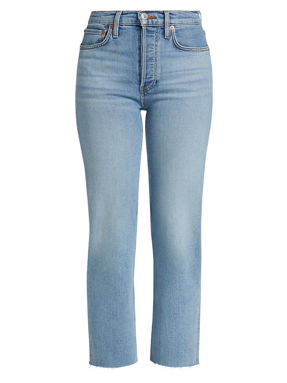 High-Rise Straight-Fit Jeans | Saks Fifth Avenue
