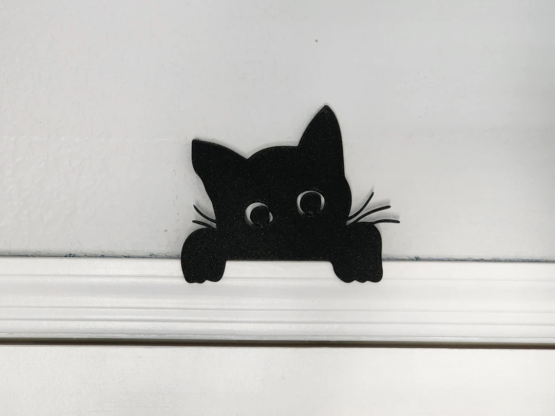 Cute Peeking Cat Door Topper Over the Door Sign Cat Sign Airbnb Decor Cat Decor - Etsy | Etsy (US)