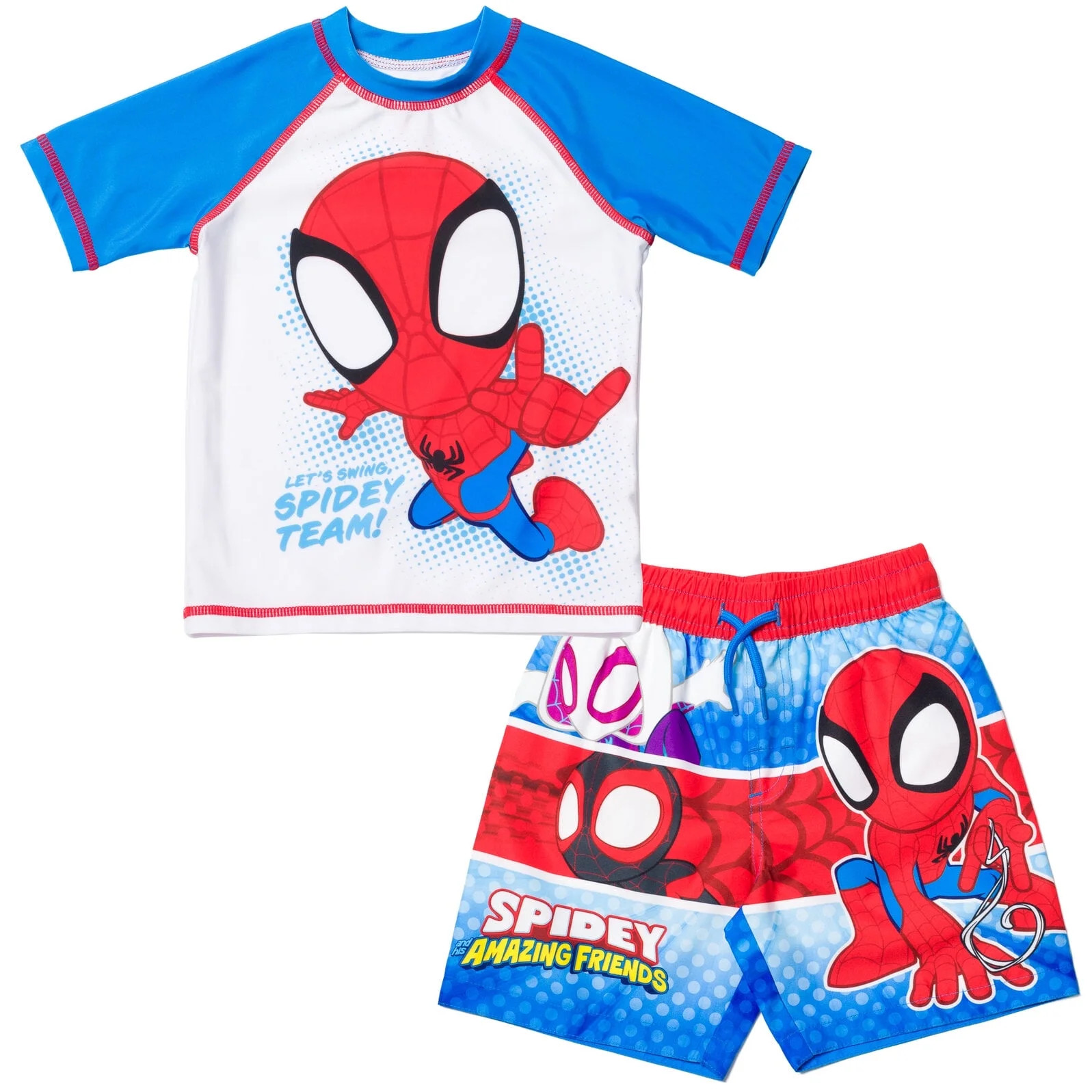 Marvel Spidey and His Amazing Friends Spider-Man Miles Morales Ghost-Spider Toddler Boys Rash Gua... | Walmart (US)