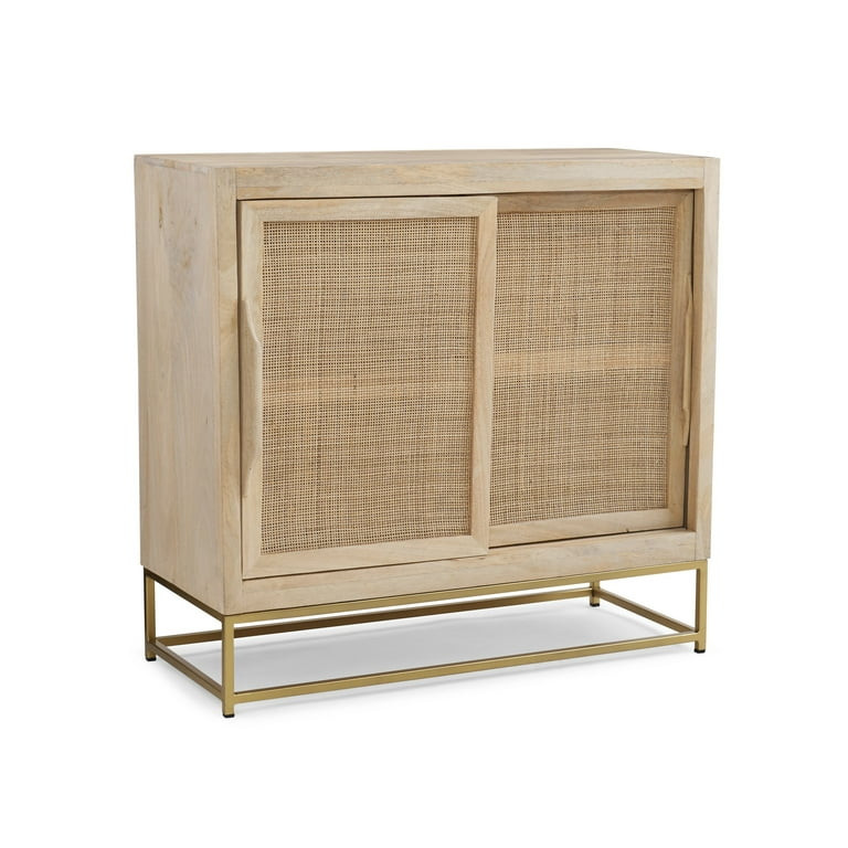 Powell Janie Rattan 2-Sliding Door Cabinet | Walmart (US)