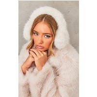 Cream Fluffy Ear Muffs | PrettyLittleThing US