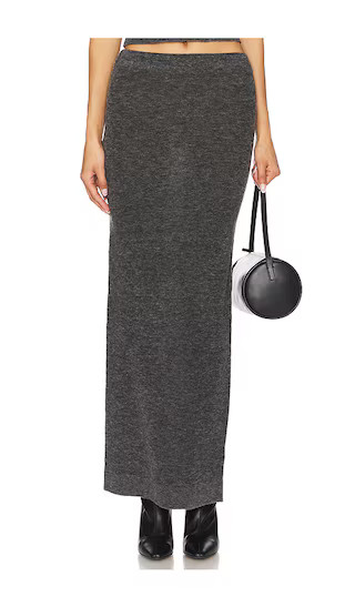Mae Maxi Knit Skirt in Charcoal Grey | Revolve Clothing (Global)
