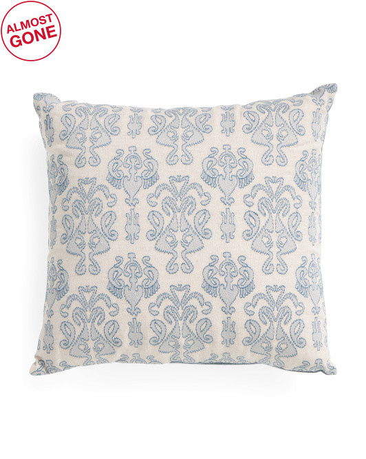 20x20 Linen Front Pillow With Velvet Back | TJ Maxx