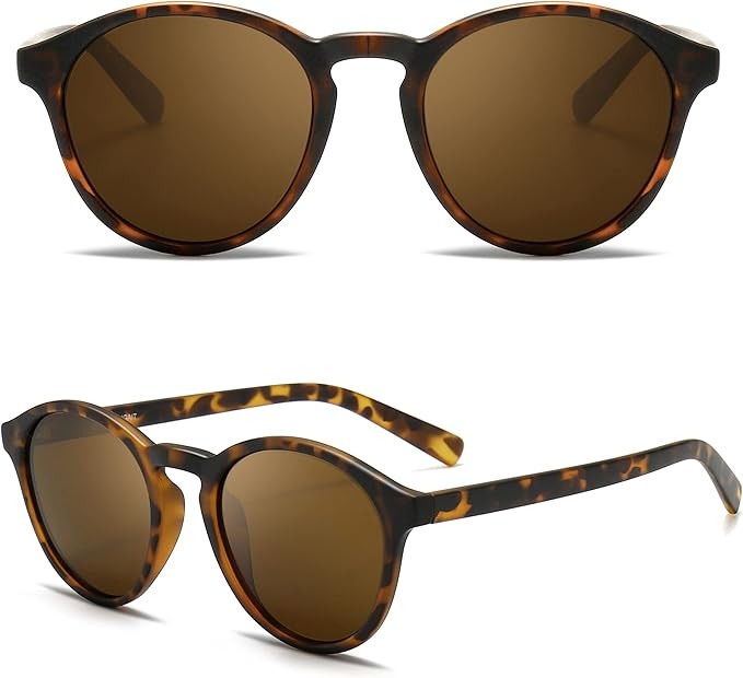 SUNGAIT Classic Vintage Round Polarized Sunglasses for Women Men Retro Style UV400 | Amazon (US)