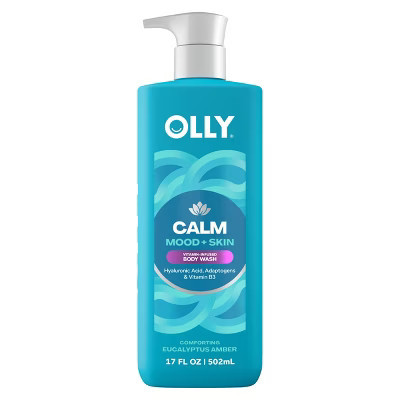 OLLY Calm Mood and Skin Vitamin-Infused Body Wash - Eucalyptus Amber - 17 fl oz | Target