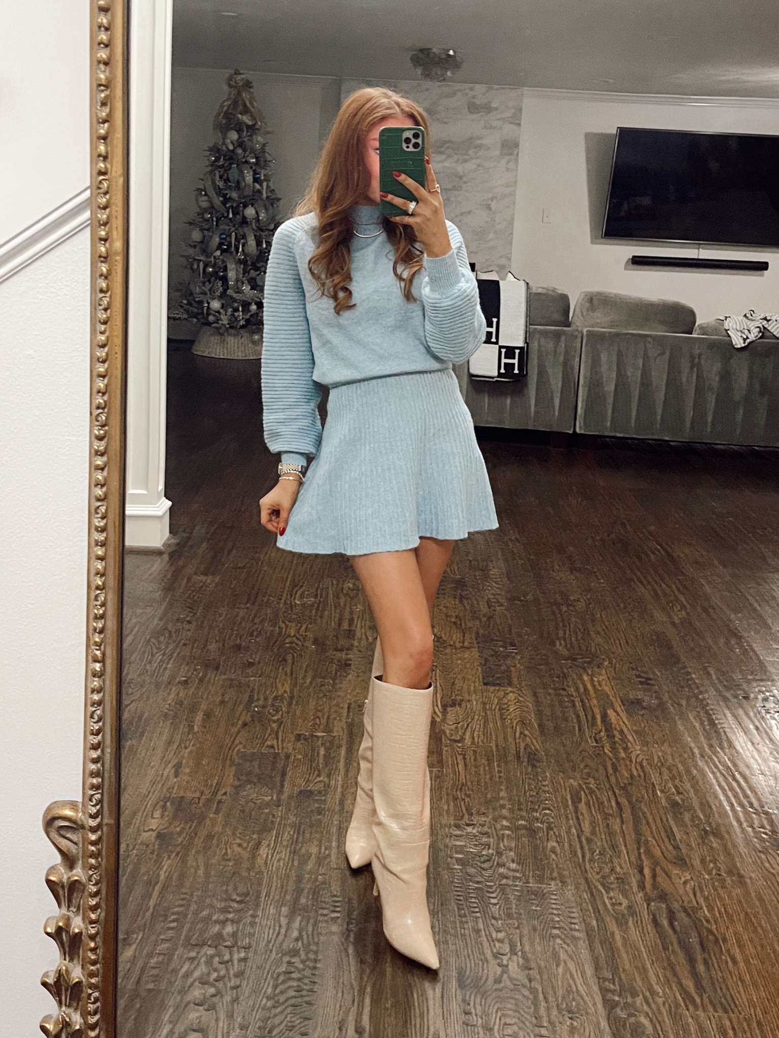 Blue two piece sweater set 🦋 available in other colors like pink, gray, navy, etc  

#LTKFindsUnder50 #LTKHoliday #LTKStyleTip