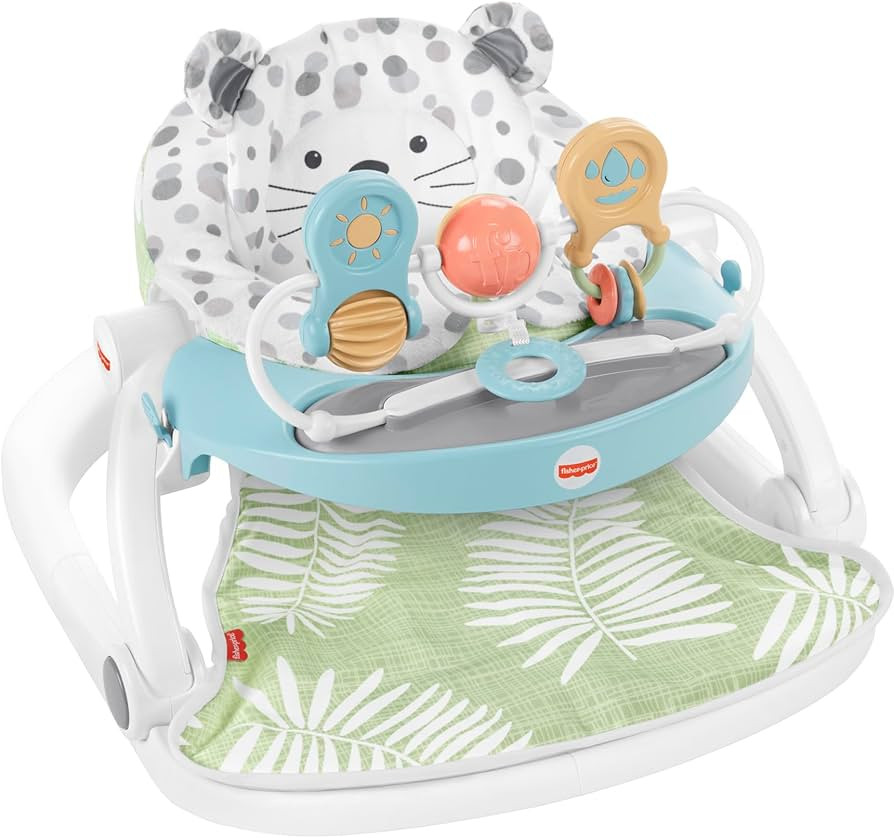 Fisher-Price Portable Baby Chair Deluxe Sit-Me-Up Floor Seat with Feeding Tray & Activity Toy Bar... | Amazon (US)