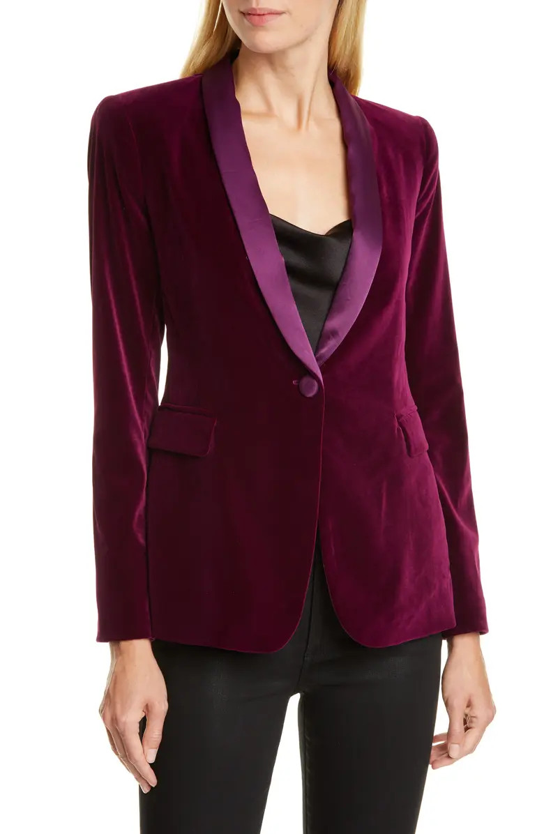 Macey Velvet Shawl Collar Jacket | Nordstrom