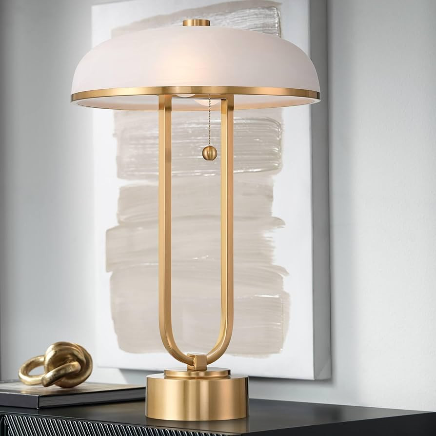 Possini Euro Design Ramses 25 1/2" High Modern Table Lamp USB Port AC Power Outlet Pull Chain Gol... | Amazon (US)