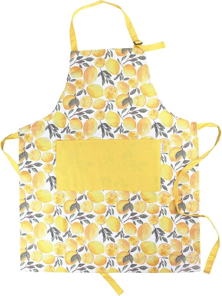 Adjustable Designer Kitchen Apron for Adults | 100% Machine Washable Cotton Cooking Apron with Po... | Amazon (US)