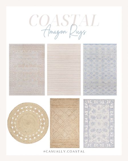 Some coastal blue and neutral rugs from Amazon, several of which are on sale! 
-
Amazon rugs, coastal rugs, round rug, natural fiber rug, stripe rug, Safavieh rugs, geometric rug, blue Amazon rugs, jute Amazon rug, Momeni rug, Ryder rug look for less, Serena & Lily look for less,  casually coastal, coastal home decor, living room rugs, bedroom rugs, dining room rugs, 5x8 rugs, 8x10 rugs, 9x12 rugs, 10x13 rugs, affordable rugs, woven rugs, round Amazon rugs, coastal Amazon rugs, beach house rugs, Amazon carpets, jute Amazon carpets, large carpets 

#LTKsalealert #LTKfindsunder100 #LTKhome