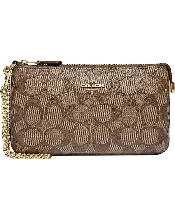 Coach Women's Signature Large Wristlet W Chain | Amazon (US)