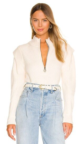Nonna Half Zip Sweater in Ivory | Revolve Clothing (Global)