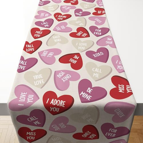 OHOME Valentines Day Decorations - Valentines Table Runner | Valentines Day Decor Party Favors Supplies - Galentines Day Decorations Tablecloth Centerpiece Accessories for Home Kitchen | Amazon (US)