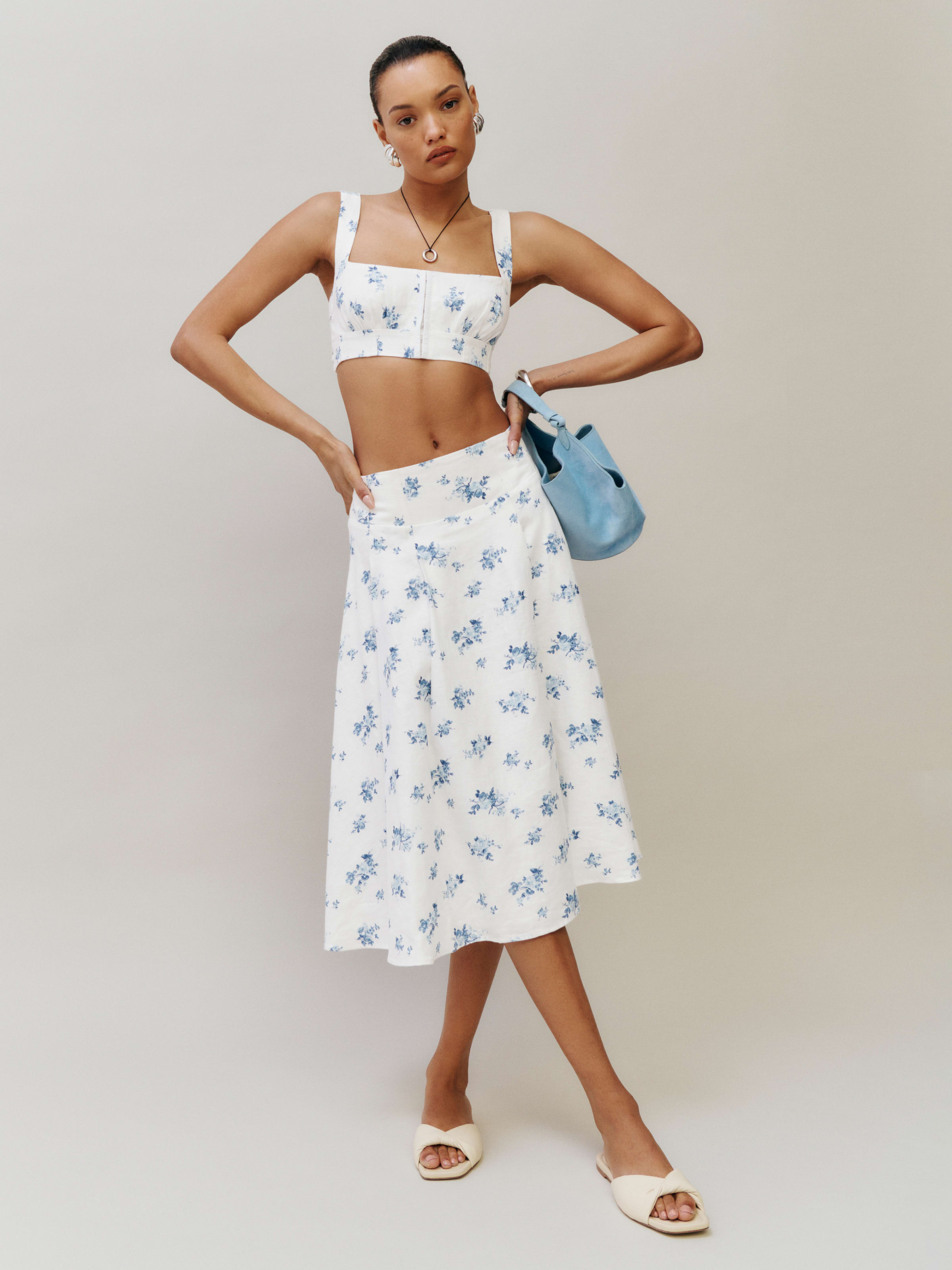 Santana Linen Two Piece | Reformation (Global)