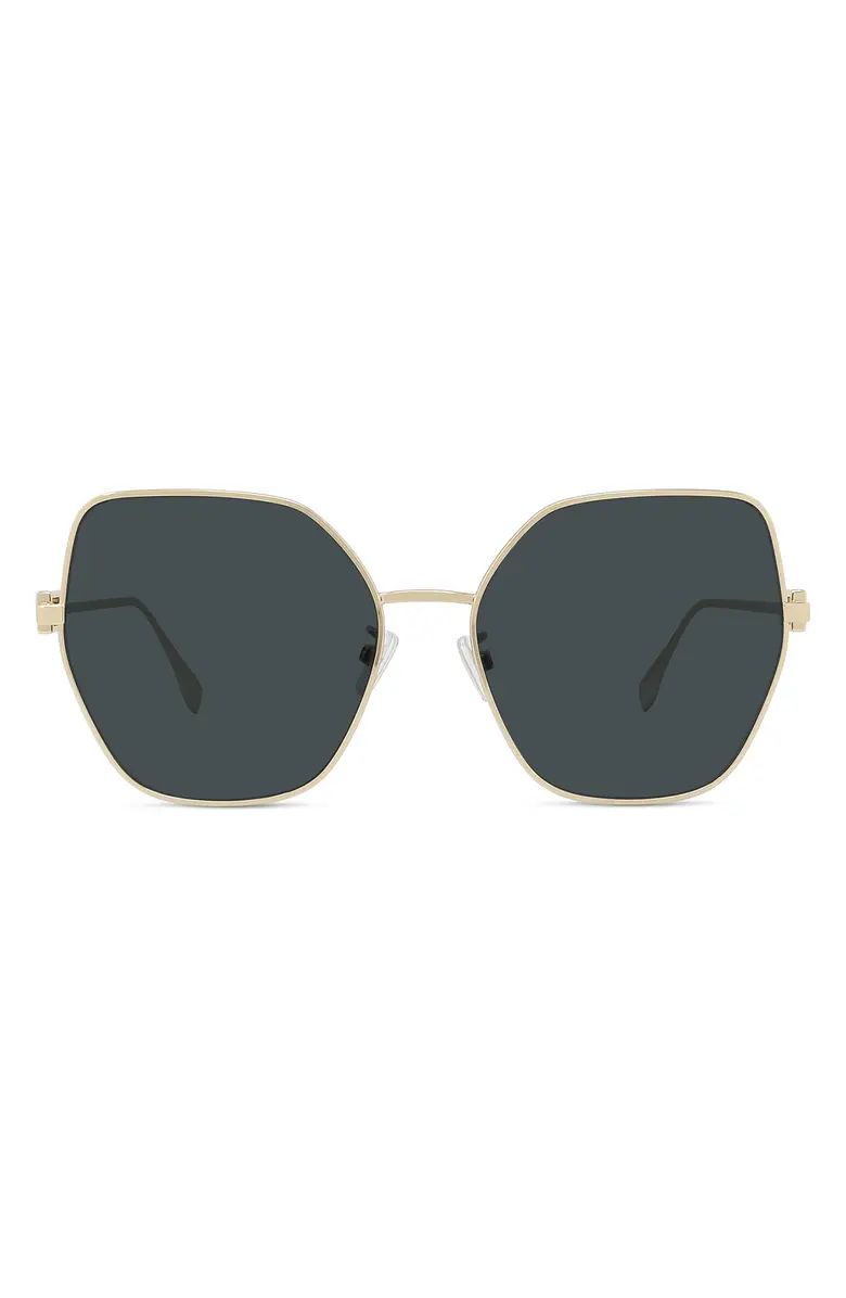 The Fendi Baguette 59mm Butterfly Sunglasses | Nordstrom