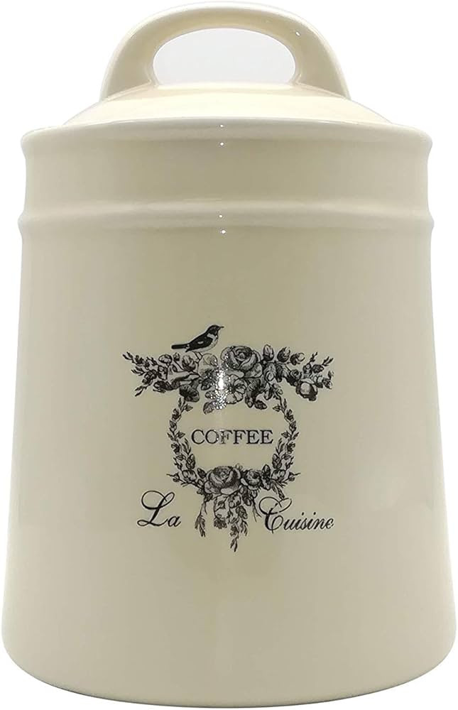 Ceramic Coffee Canister Jars,Airtight Coffee Storage Container with Handle Lid,Ceramic Food Stora... | Amazon (US)