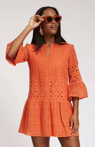 ISLA EYELET DRESS - TIGER LILY | tyler boe