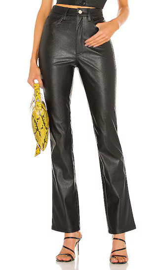 Crop Ankle Flare in Embossed Black Croc | Revolve Clothing (Global)