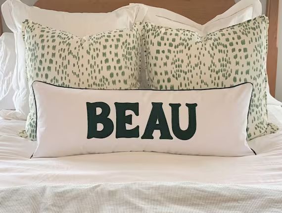 Monogram Appliqué Pillow Cover-personalized Pillow-monogram - Etsy | Etsy (US)