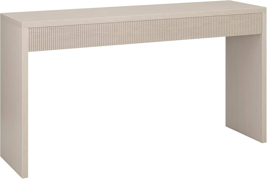 Henn&Hart 55" Wide Rectangular Console Table in Beech White, for Home, Living Room, Bedroom, Ente... | Amazon (US)