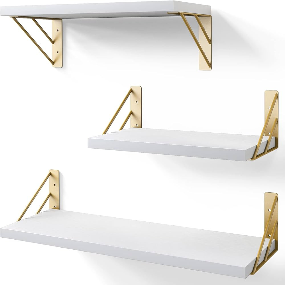 BAYKA Wall Shelves for Bedroom Decor, Floating Wall Shelves for Living Room Kitchen Storage, Wall... | Amazon (US)