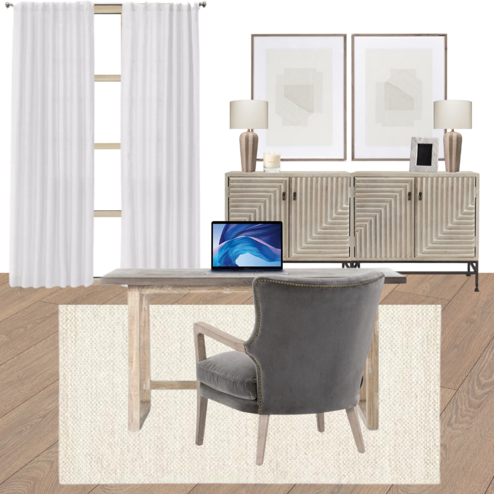 Home office, office decor, office furniture, desk, desk chair, rug, sideboard, curtains, home office design, office chair, desk chair 

#LTKU #LTKworkwear #LTKhome