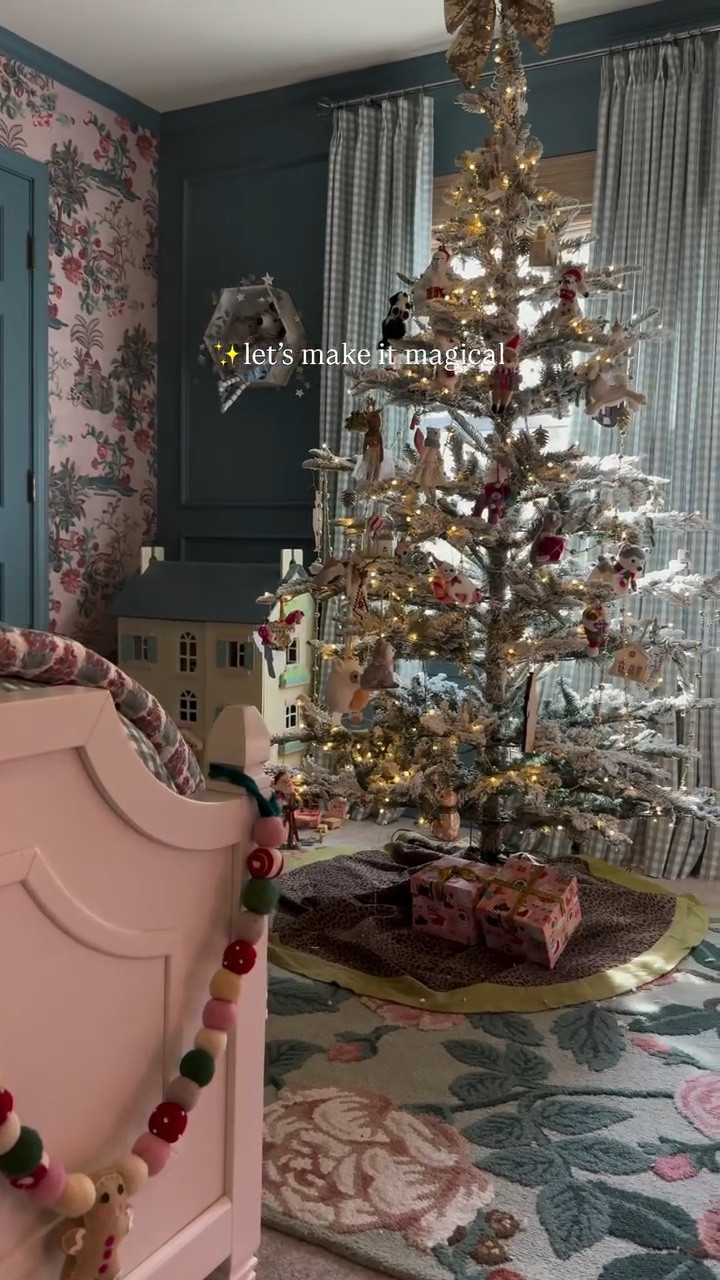 ✨✨her room was my favorite to decorate this year. I thoroughly enjoy creating that feeling of Christmas magic in my kids rooms. Layered bedding, gingham duvet, @riflepaperco floral rug, King noble flocked pre lit Christmas tree, animal felt ornaments, white wood @potterybarn bed, floral quilt, bow throw blanket, dog Christmas sheet set

#cottagestyle #cottagechristmas #heartandhome #cottagehome #frenchcountrystyle #cottagecore #hyggehome #englishcottagestyle #christmasbedroom #makeitmagical #onlylittleonce #cozychristmas #christmasmagic #christmasinspo

#LTKHome #LTKKids #LTKHoliday