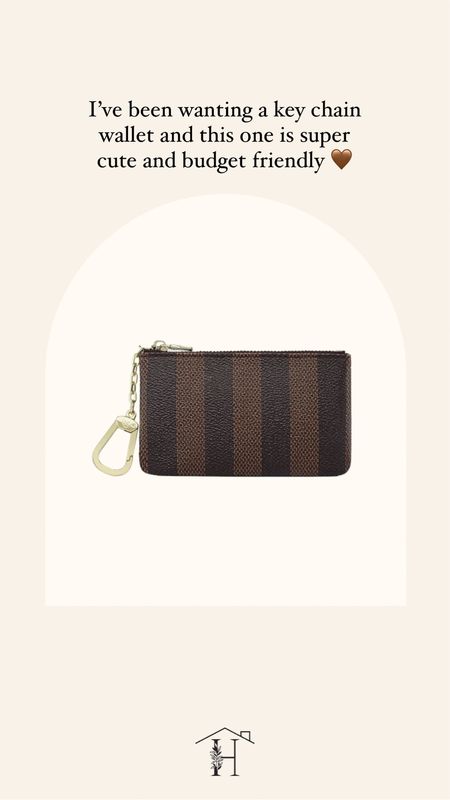 Key chain wallet 
Louis Vuitton wallet dupe 
Brown wallet 