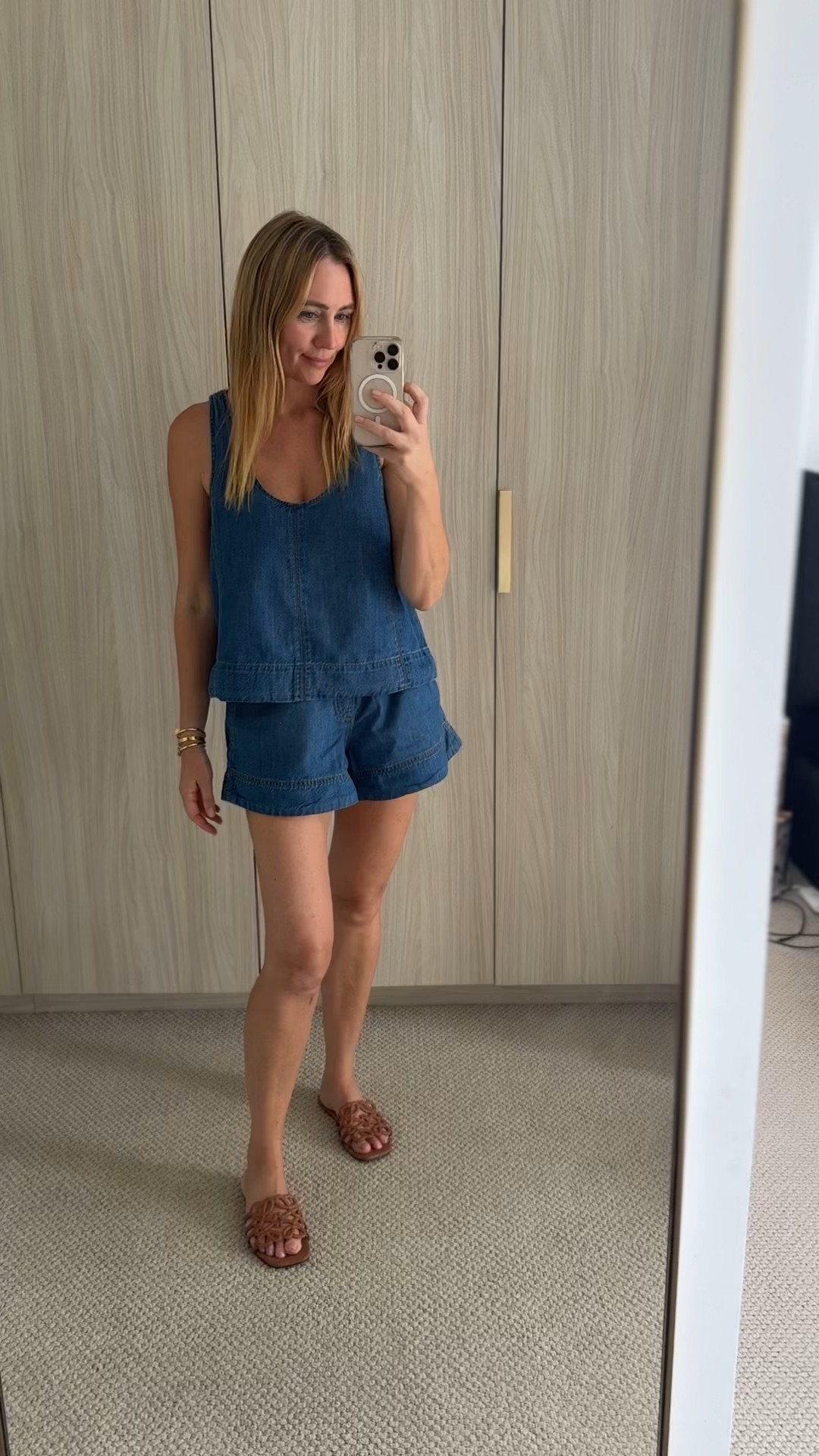 JAG Denim top and shorts. Other colours available and currently 25% off! So easy to wear and style. Have been living in this outfit for hot summer days. 

#LTKaustralia #LTKsale #LTKsummer