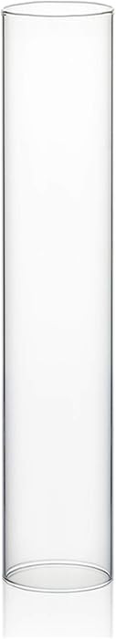 WGVI Hurricane Candle Holder Sleeve, Wide 3", Height 16", Clear Glass Cylinder Candleholder, Chim... | Amazon (US)