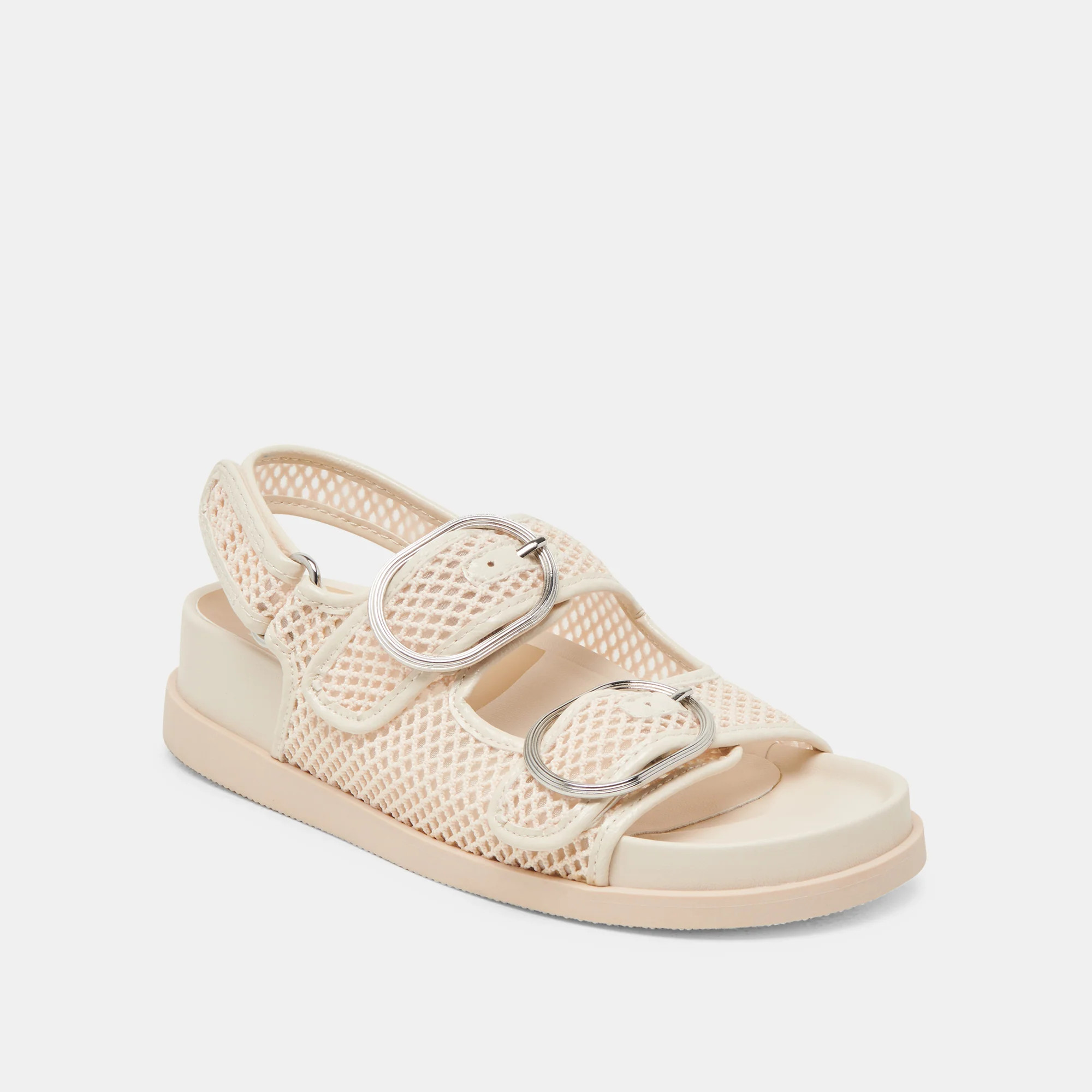 STARLA MESH SANDALS CREME WOVEN MESH | DolceVita.com