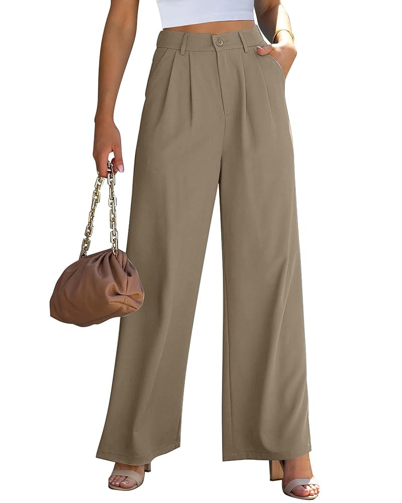 GRAPENT Wide Leg Pants for Women Work Business Casual High Waisted Dressy Pants Flowy Trousers Of... | Amazon (US)