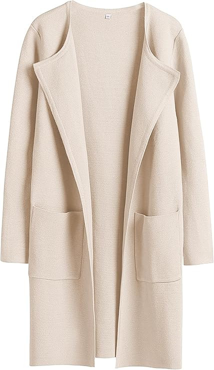 ANRABESS Womens Cardigan Sweater Open Front Knit Long Coatigan Dressy Casual Jacket Coat 2025 Fal... | Amazon (US)