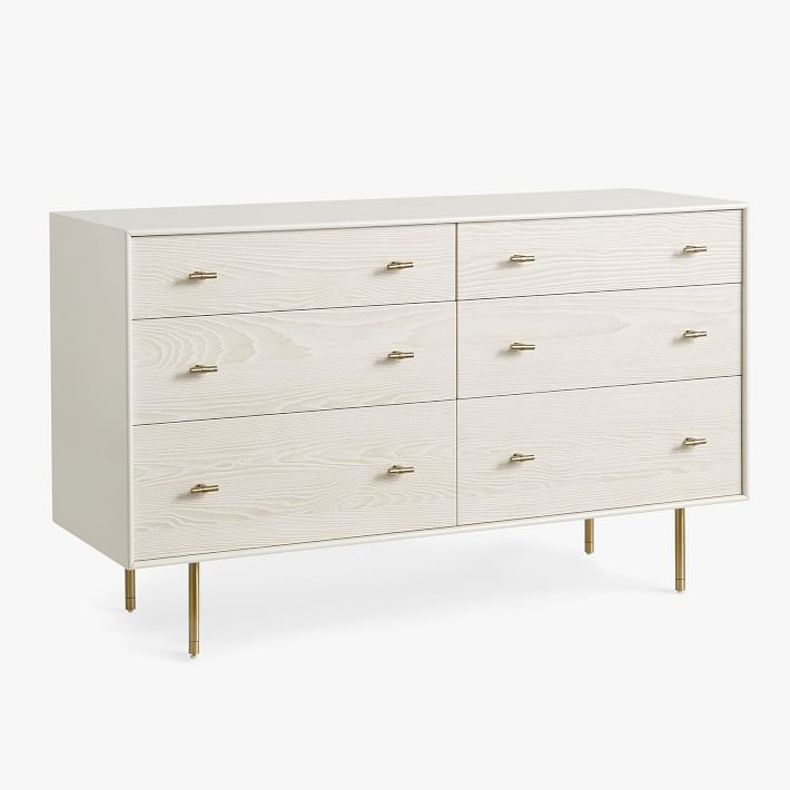 west elm x pbt Modernist 6-Drawer Wide Dresser | Pottery Barn Teen | Pottery Barn Teen