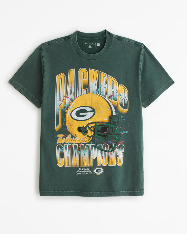 Men's Green Bay Packers Graphic Tee | Men's Tops | Abercrombie.com | Abercrombie & Fitch (US)